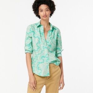 J Crew Collection Paisley Ratti Button Down Shirt